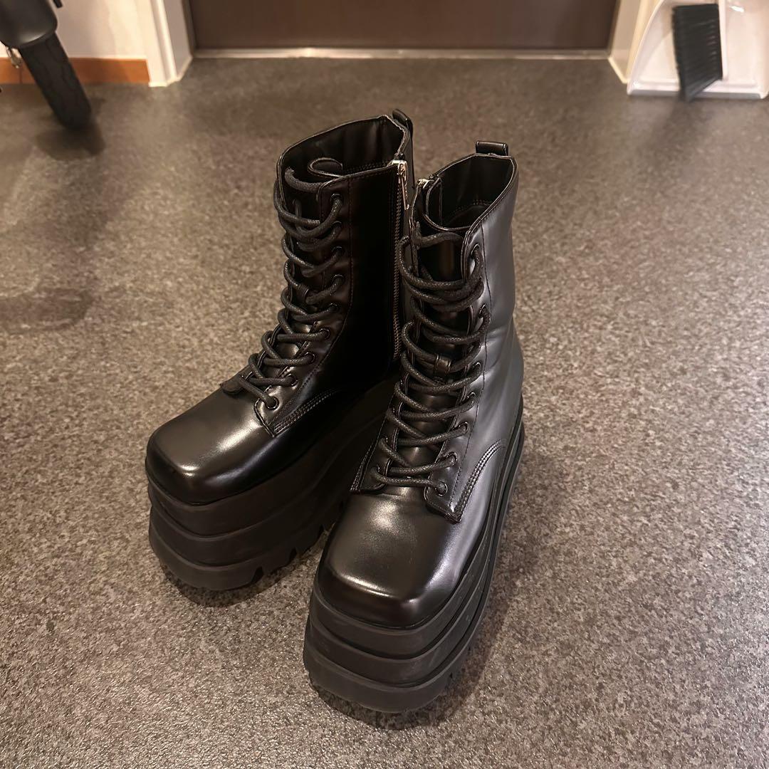 【美品】Darich トリプルソールエンジニアブーツ M 23.5 ブラック