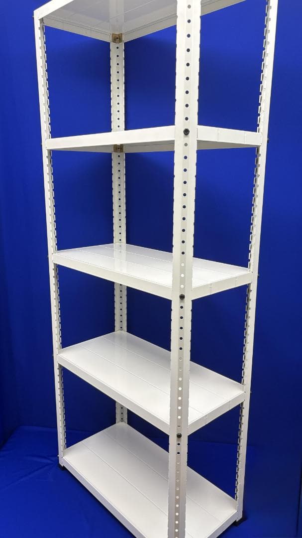 組立不要☆高さ150cmタイプ５段スチールラック（奥行30cm薄型）USED美品