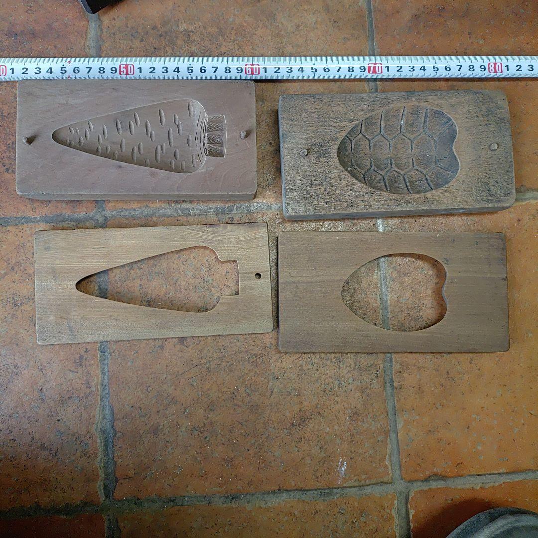 和菓子　型抜き　古い道具　アンティーク　レトロ　菓子道具　菓子用品