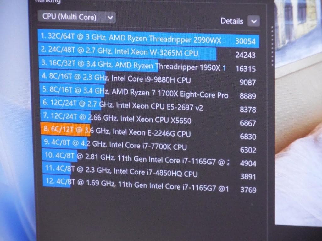 INTEL XEON E-2246G 3.6～4.8GHz