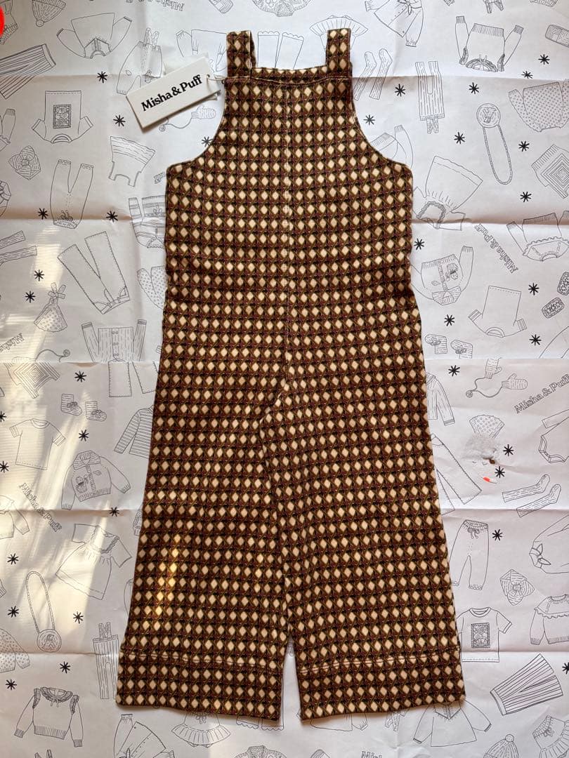 ロンパース・カバーオール Misha & Puff Long overall lattice