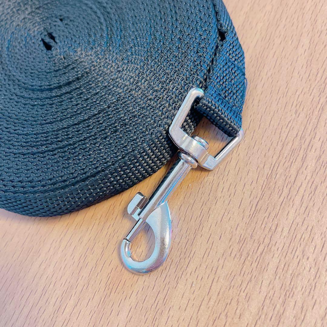 犬用リード ポリエステル ペットの鎖 犬のアクセサリー(Black, 12M)