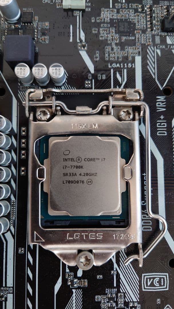 ASUS PRIME H270-PLUS + i7-7700K +メモリ16GB