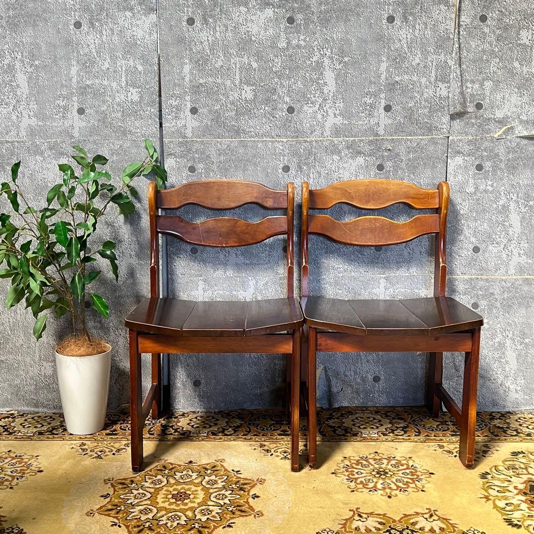 ꧁ヴィンテージ家具꧂ダイニングチェア6脚セット 食卓椅子 いす イス 昭和レトロ