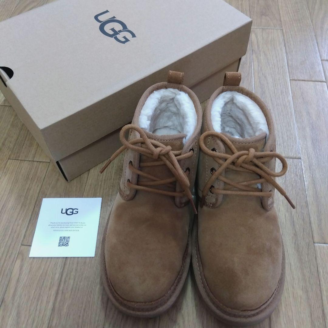 UGG NEUMEL ムートンブーツ ショート 編み上げ23.0cm 6 箱付き