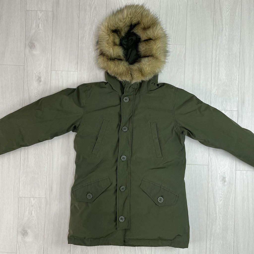 ノースフェイス　ダウンジャケット　ホワイトレーベル　カーキ　メンズS　プロヒート