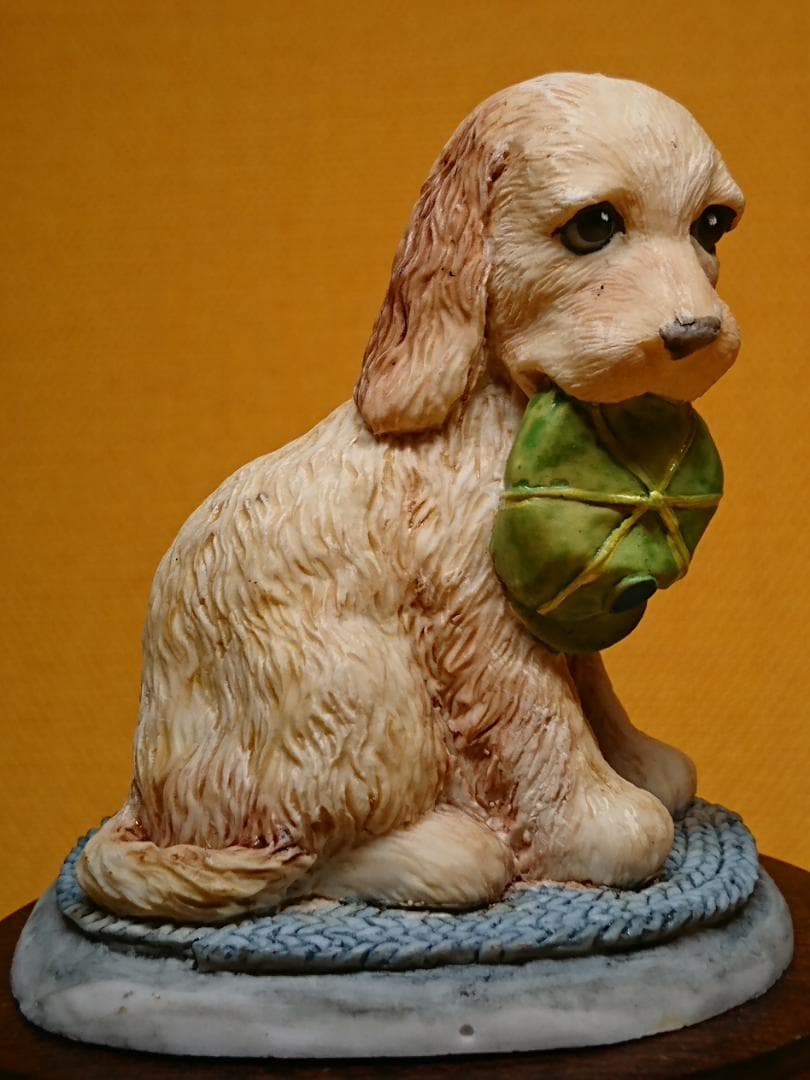 いぬ　犬　コッカースパニエル　置物　インテリア　工芸品　美術品　A1118