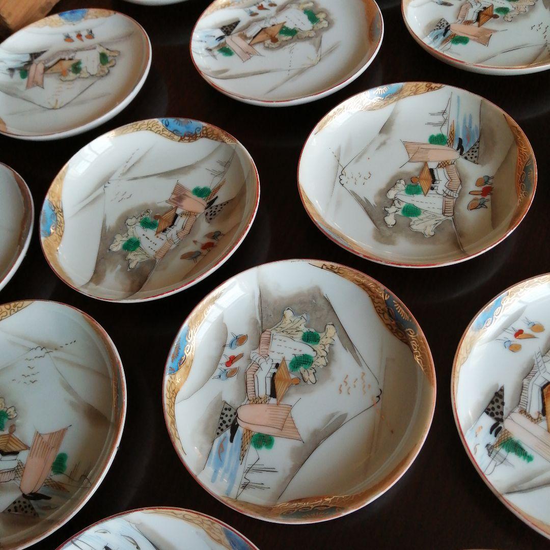 九谷焼　金彩小皿　30枚　13cm　明治期