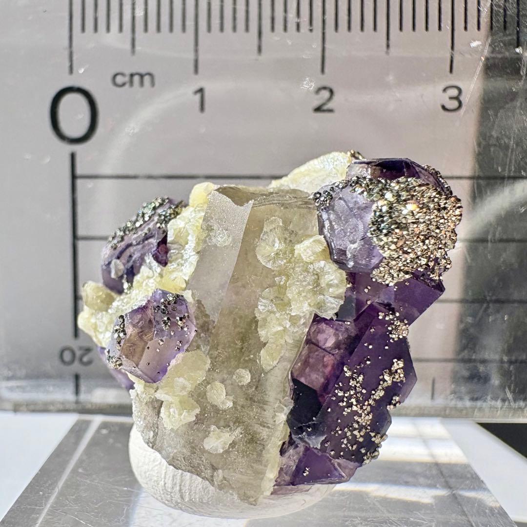 516 中国 内モンゴル産 レアタイプ フローライト&パイライト&クォーツ