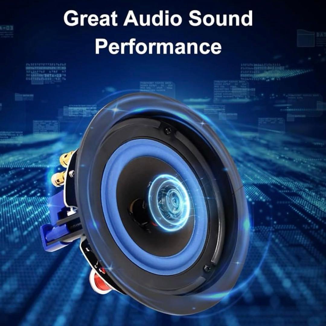 ブルートゥース 4インチ2ウェイ天井取付型スピーカー 天井 埋め込み 天井埋込型