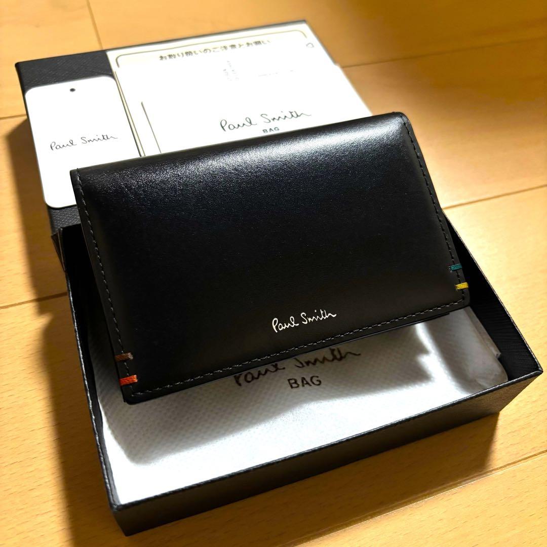 Paul Smith 名刺入れ　現行品　新品未使用　ハイライトステッチ　ブラック