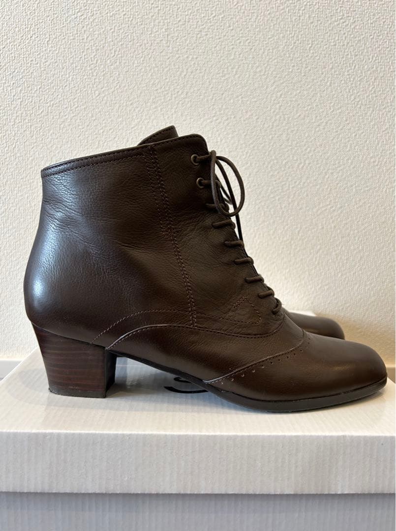 REGAL ダークブラウン レザー レースアップブーツ25cm