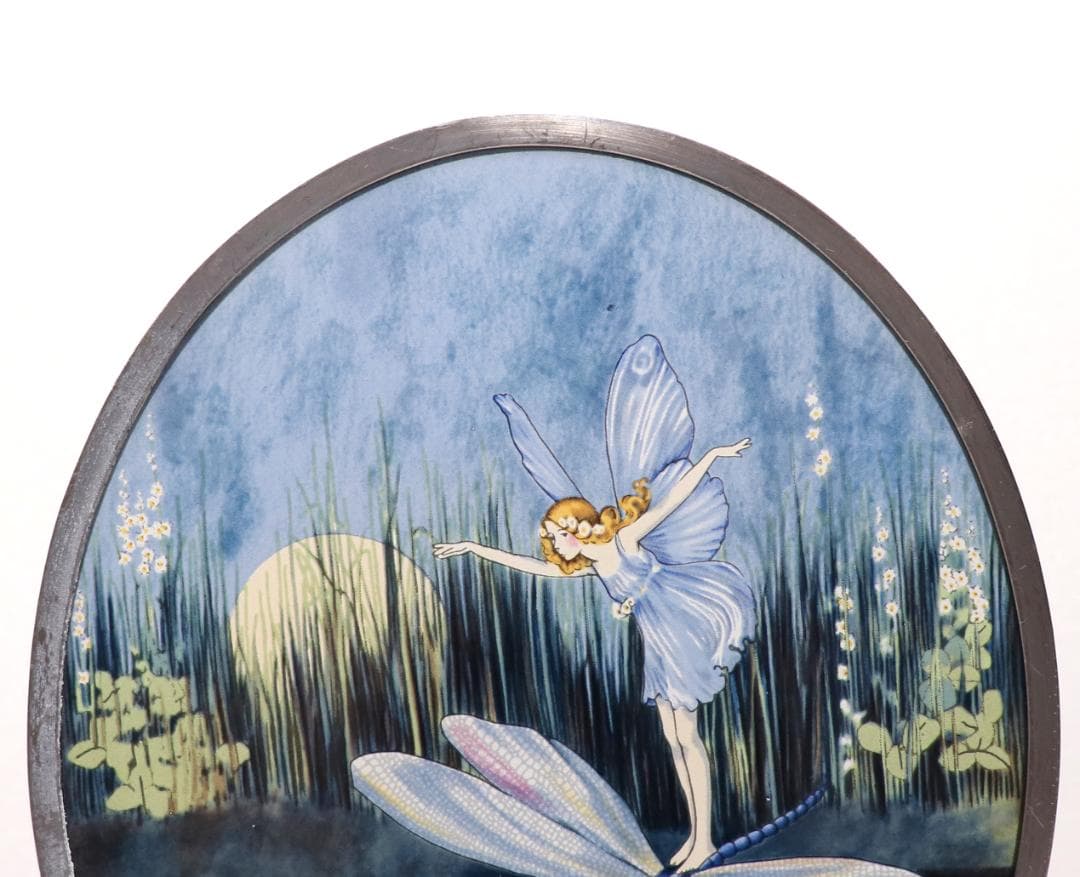 シシリー・メアリー・バーカー 蜻蛉に乗る妖精 ヴィンテージステンドグラス花の妖精