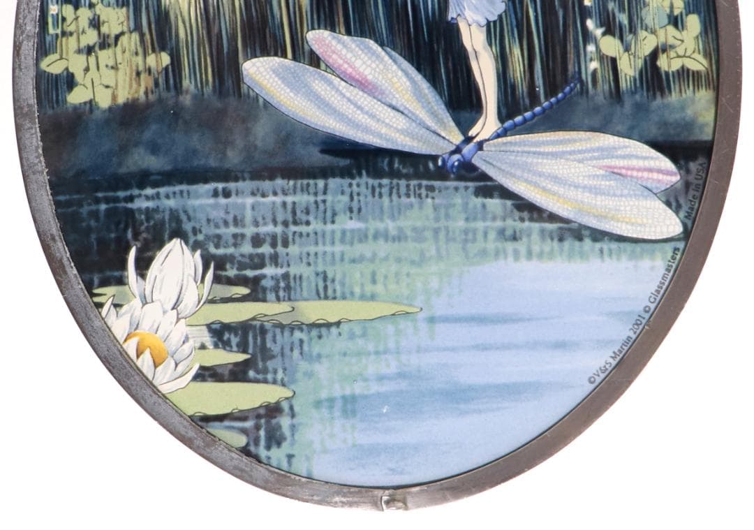 シシリー・メアリー・バーカー 蜻蛉に乗る妖精 ヴィンテージステンドグラス花の妖精