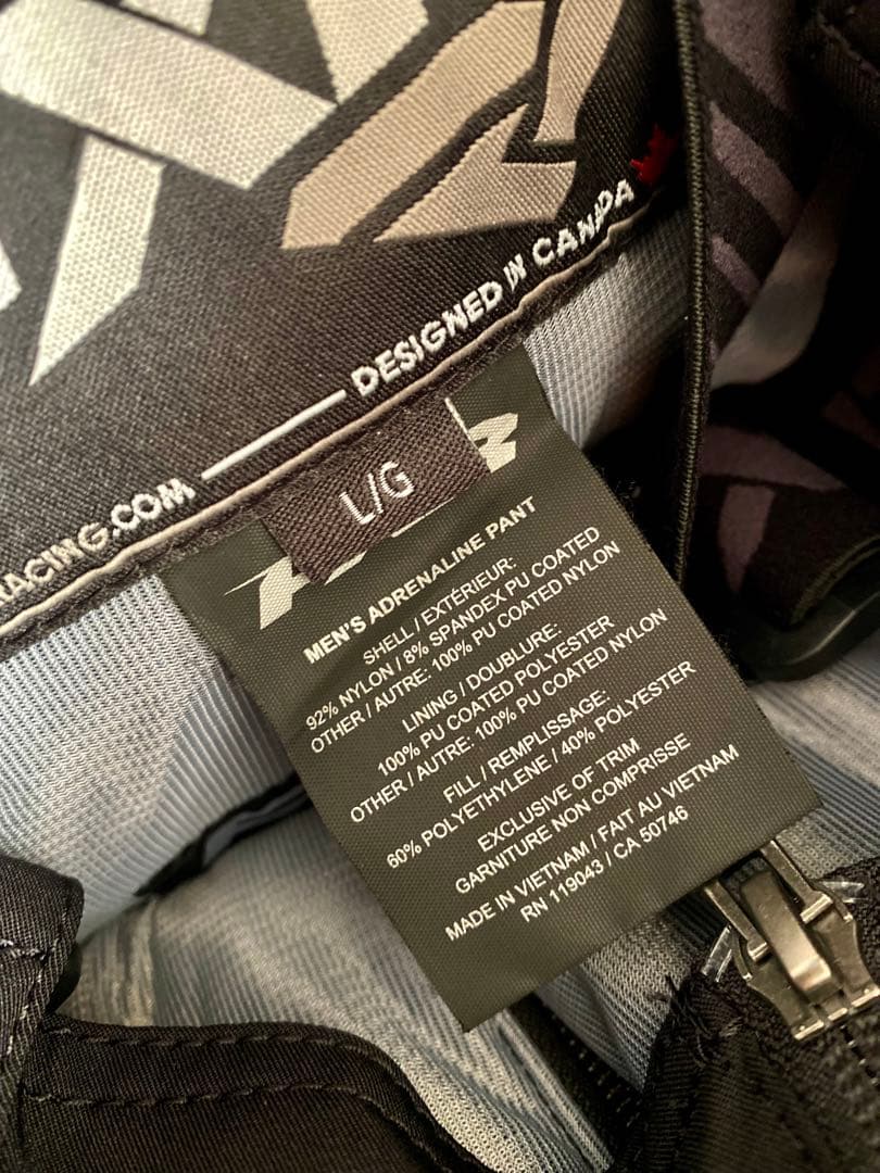 FXR TEAM FX&ANDRENALINE PANTスノーモービル上下