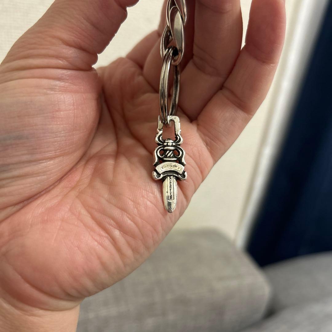 シルバー925 クロスボール キーチェーン キーホルダー キーリング 鍵