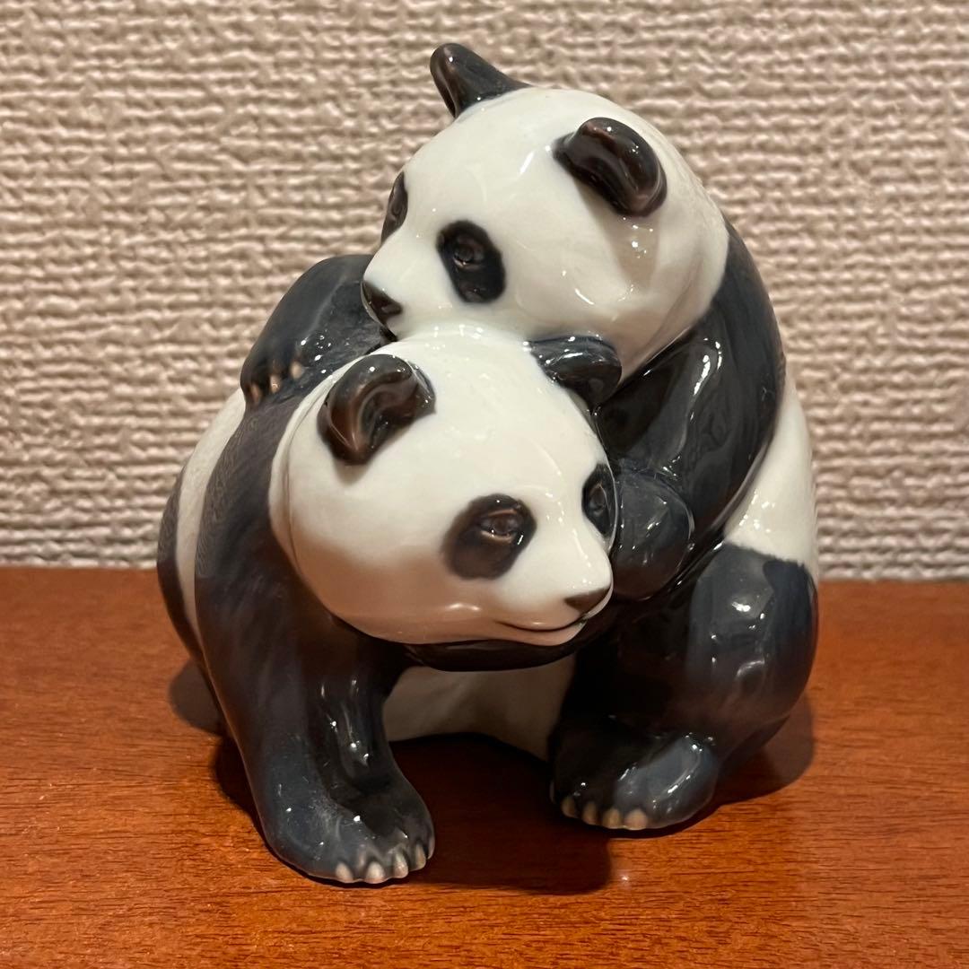 美品　双子　パンダ　ロイヤルコペンハーゲン　フィギュリン　人形　陶器　置物