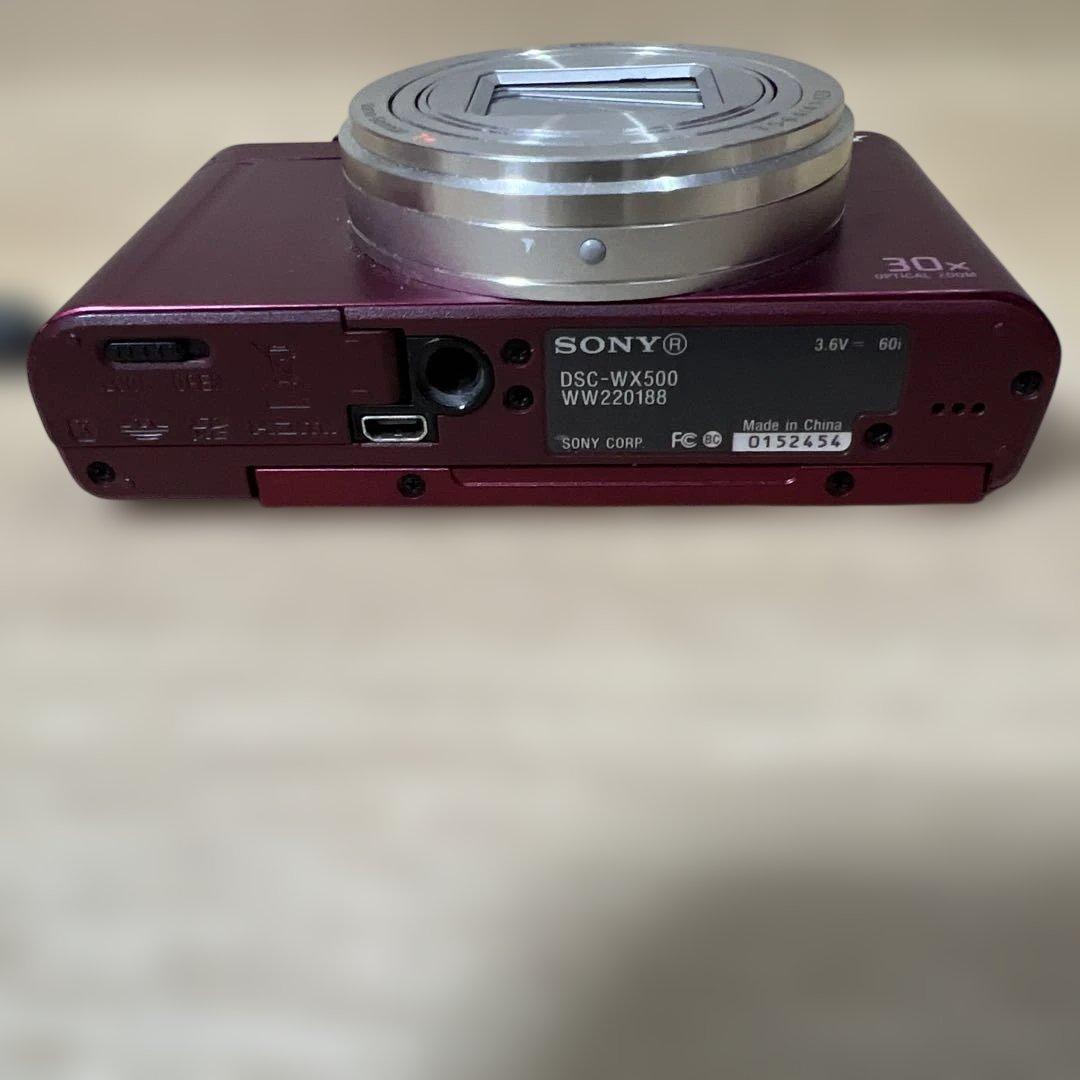 SONY Ds c-wx500 30倍ズーム コンデジ レッド 動作確認済