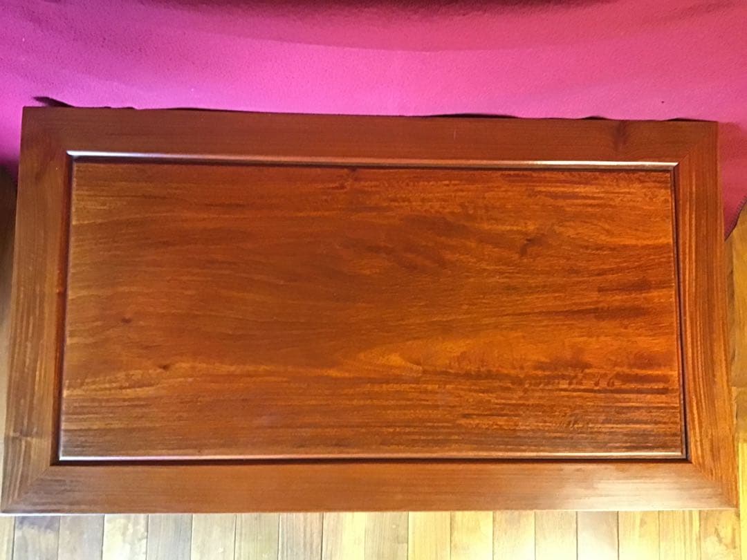 紫檀 ローテーブル 引き出し付 注文品 机 ローズウッド