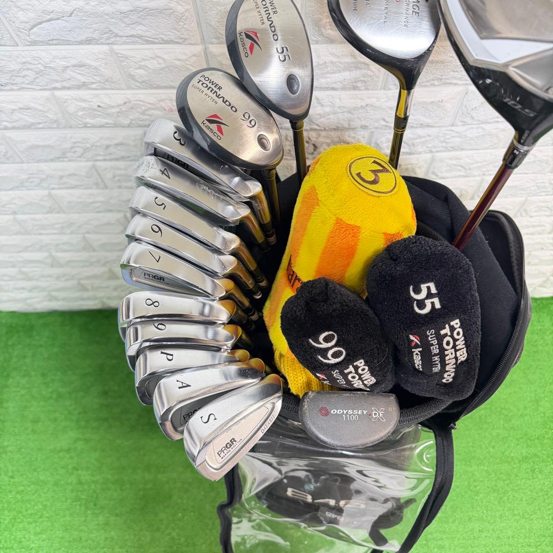 ゴルフセット　豪華　PRGR テーラーメイド　ラウンド仕様　飛距離抜群　すぐ使用