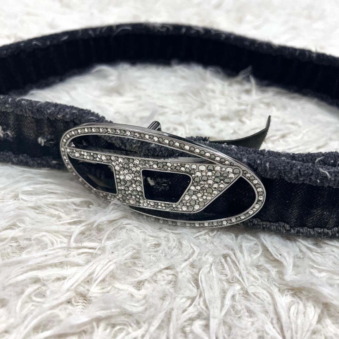 美品　DIESEL デニムビジューベルト　B-1dr Strass 80cm