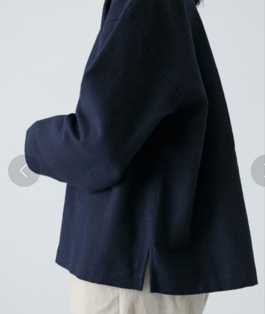 新品タグ付き かぐれ ウールコットン セーラープルオーバー セーラーカラー