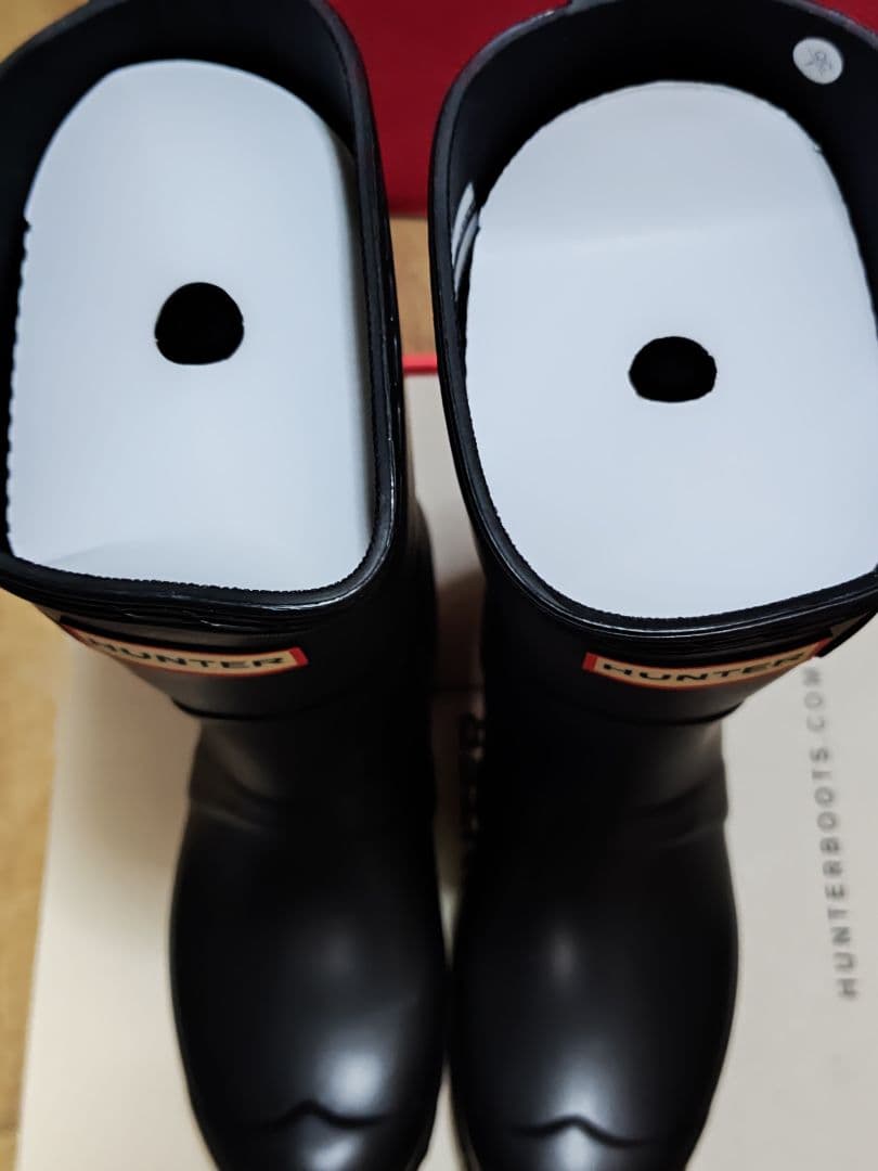 【新品未使用】HUNTER ブラック 長靴 バックル付き 24cm