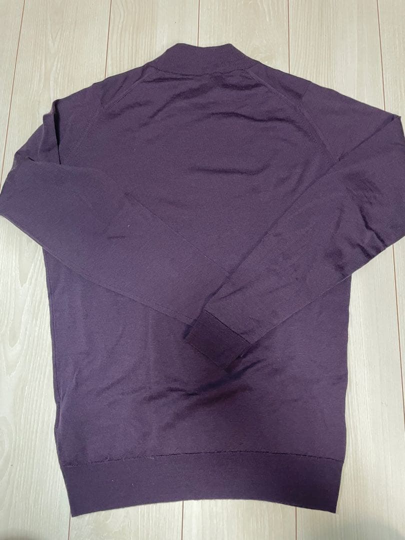 極美品　JOHN SMEDLEY モックネック　パープル ニット M