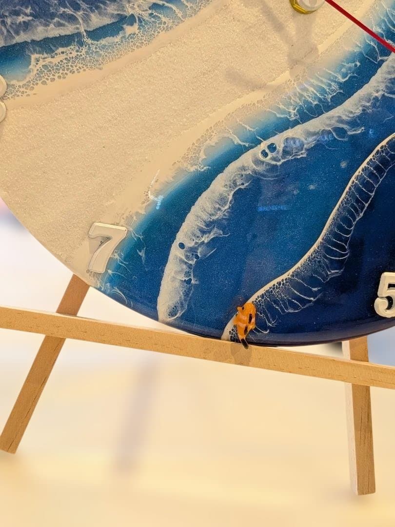 ⑪海の時計　沖縄 レジンアート　海の生き物・砂