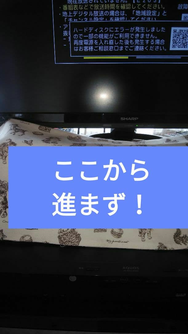 ㊟ジャンク要修理SHARPブルーレイ4B-C20BT3/2020年モデル