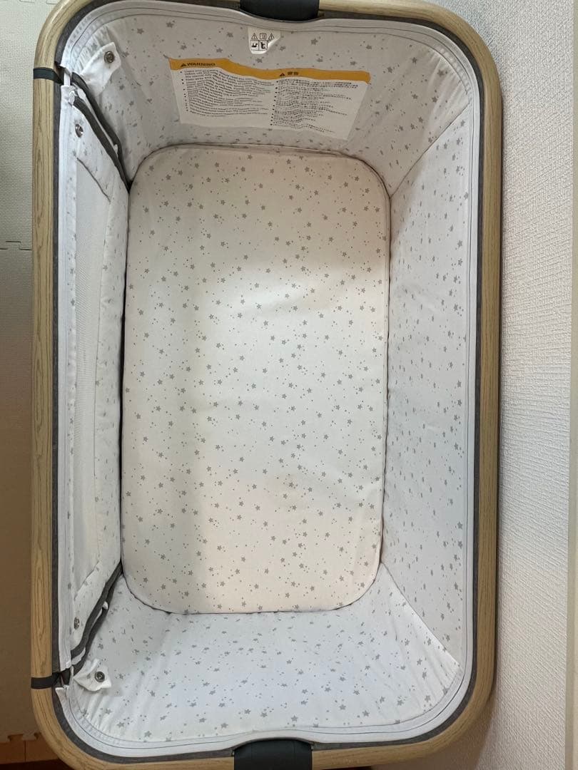 Maydolly ベビーベッド グレー キャスター付きHZDMJ