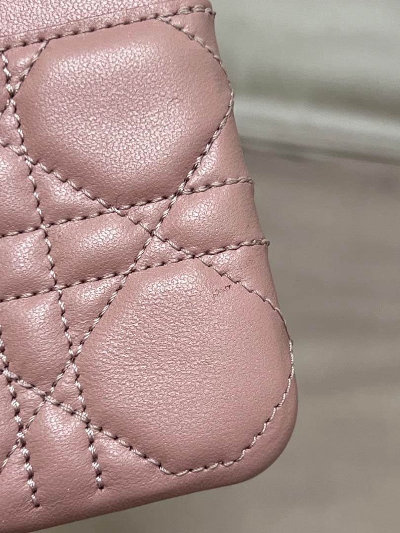 Lady Dior iPhoneケース 13Pro カナージュラムスキン ピンク