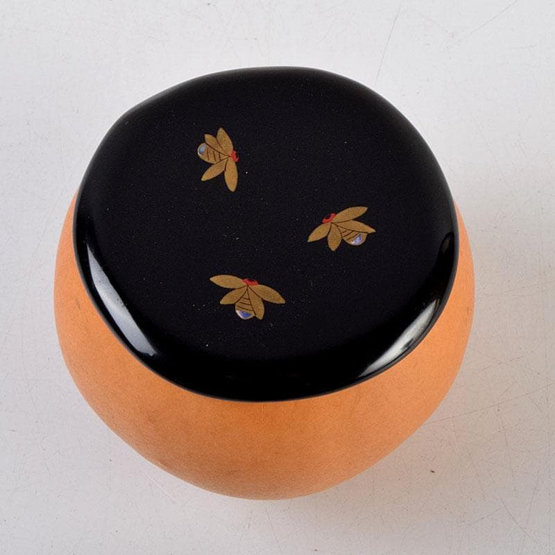 茶道具　北村葵春作　瓢箪　螺鈿装飾　螢蒔絵　茶器　共箱　V　9095