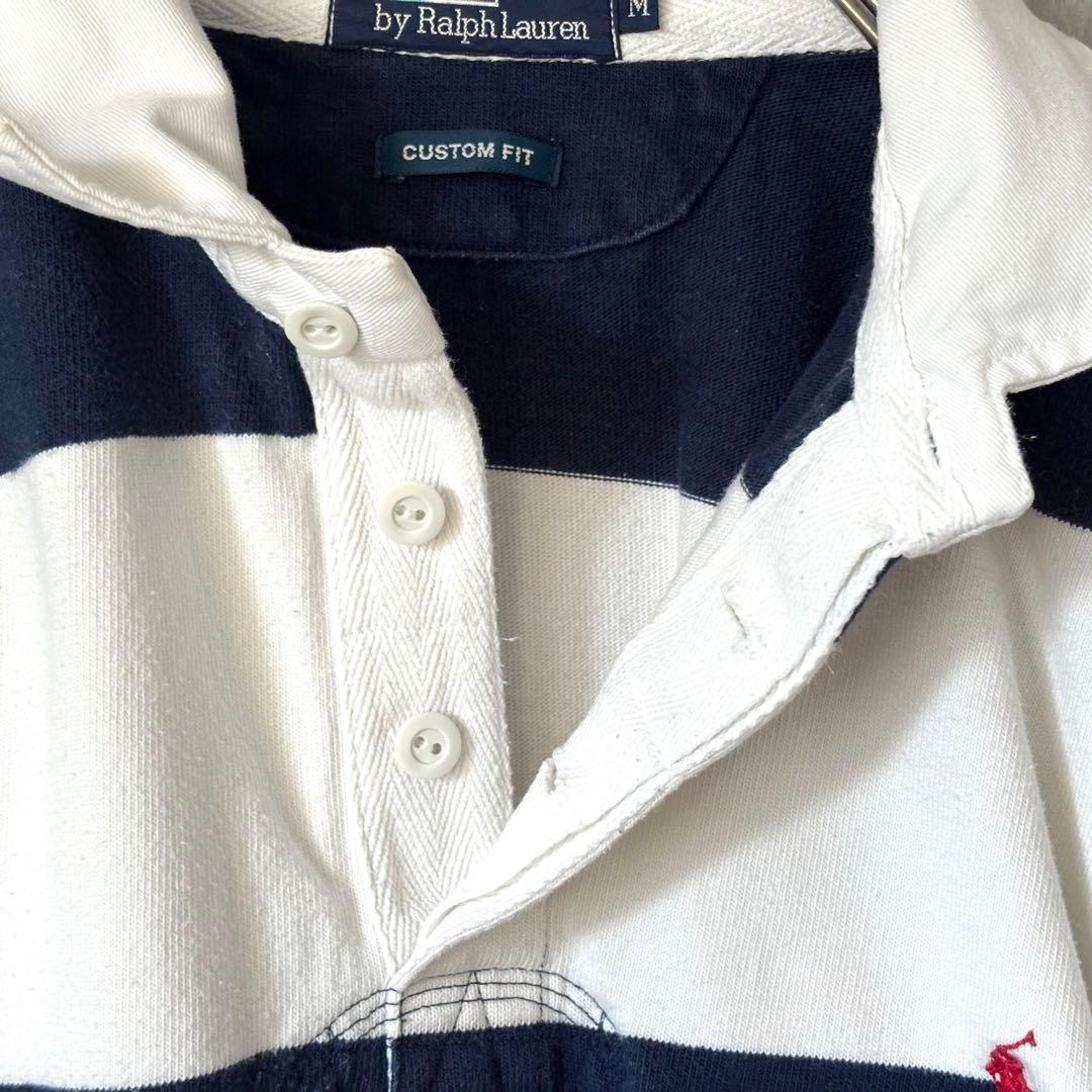 【最高デザイン！】90's ラルフローレン ラガーシャツ 太ボーダー 好配色