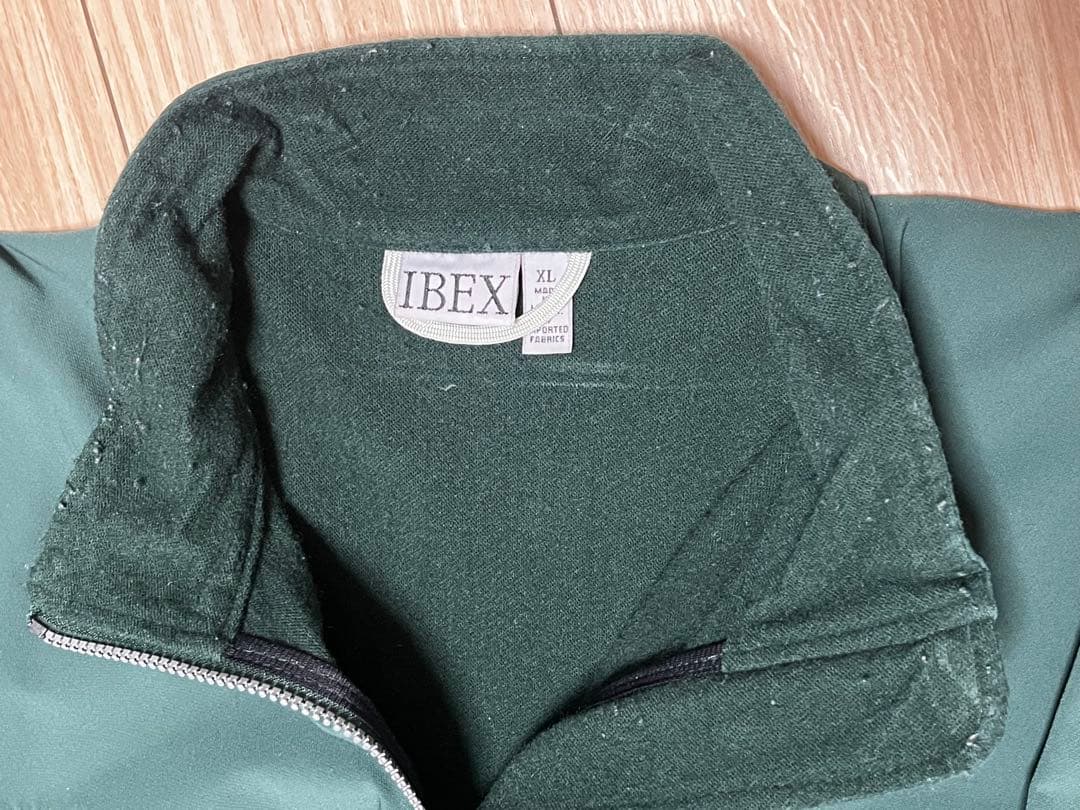 IBEX フルジップジャケットXL グリーン×ブラック 〈20年前モデル〉