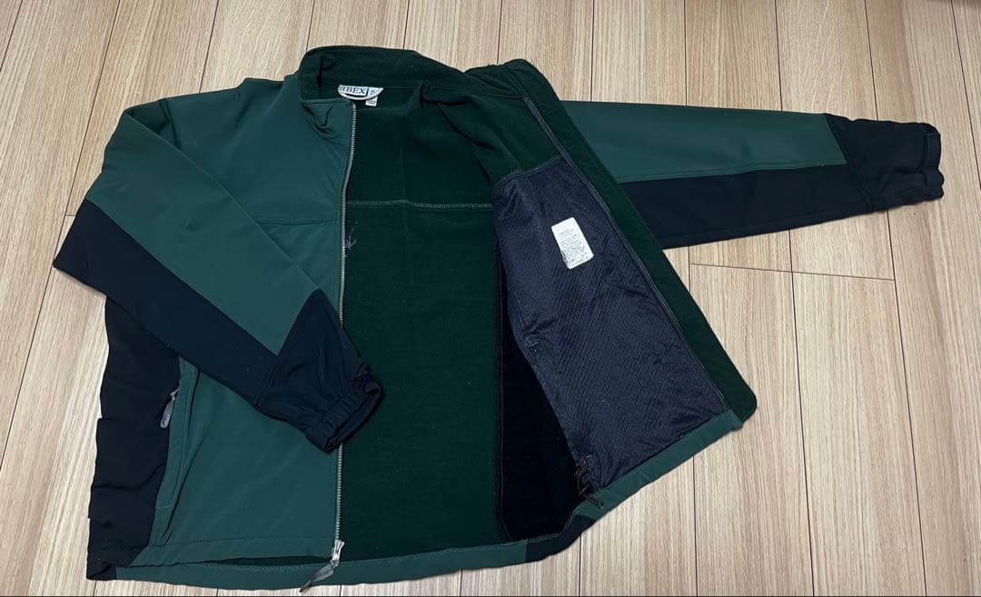 IBEX フルジップジャケットXL グリーン×ブラック 〈20年前モデル〉