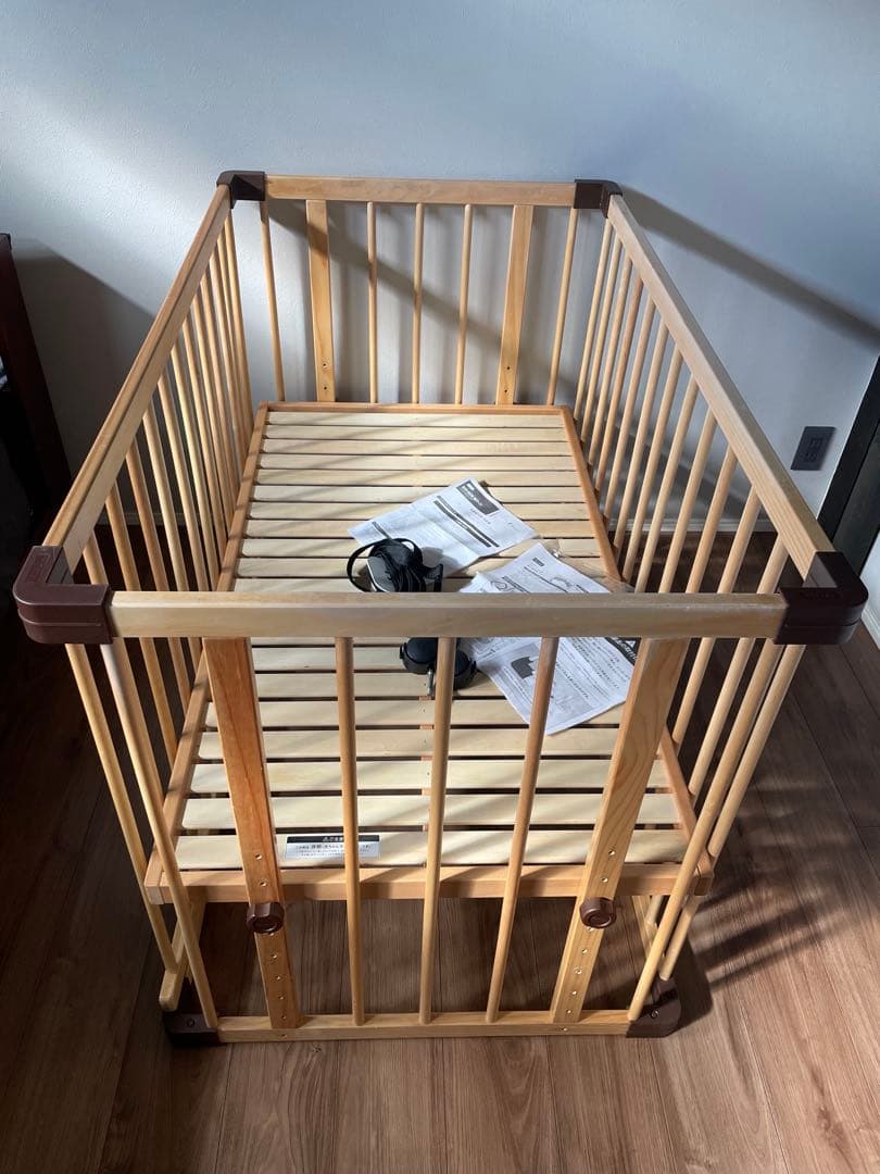 付属品完品☆ファルスカ ベッドサイドベッド 03 添い寝安全ベルトfärska