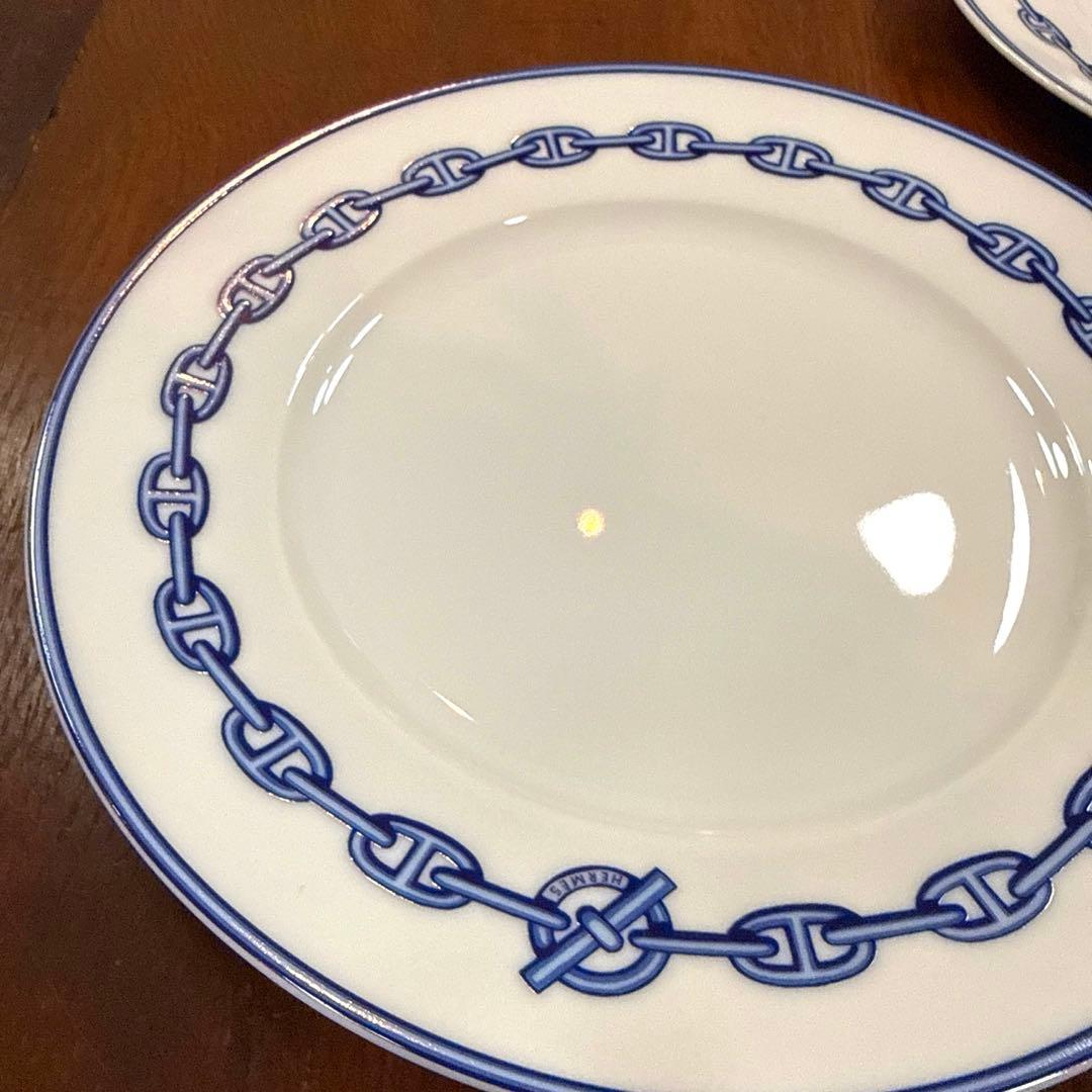 【HERMÈS】シェーヌ・ダンクル プレート 22.5cm 2枚セット　エルメス