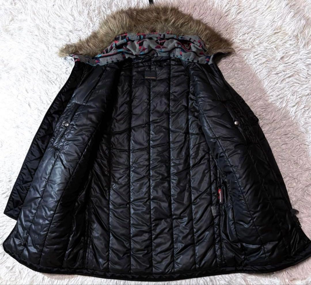 【美品】ヒステリックグラマー　モッズコート　メンズM　ブラック　総柄　ヒスガール