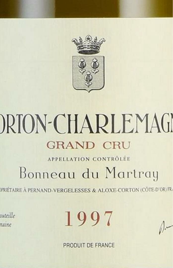 ボノーデュマルトレイコルトン シャルルマーニュグラン クリュ1997