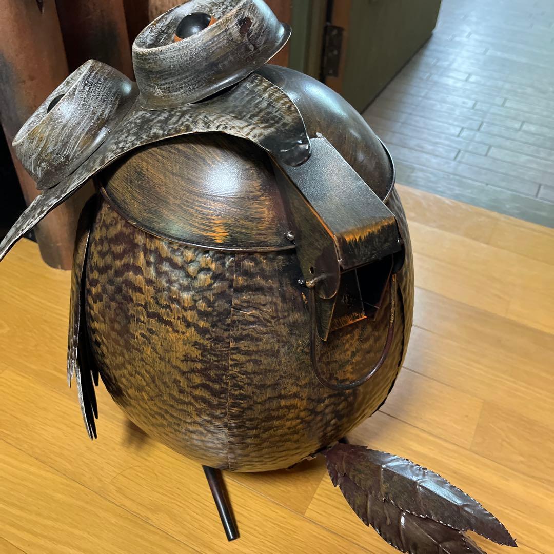 ブリキフクロウゴミ箱