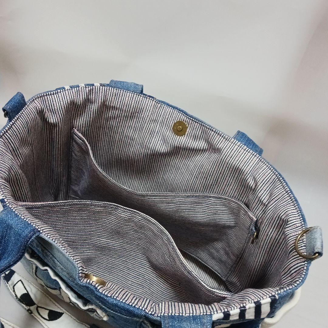 ミント　リメイクデニムバッグ①トートバッグ②ボディバッグ