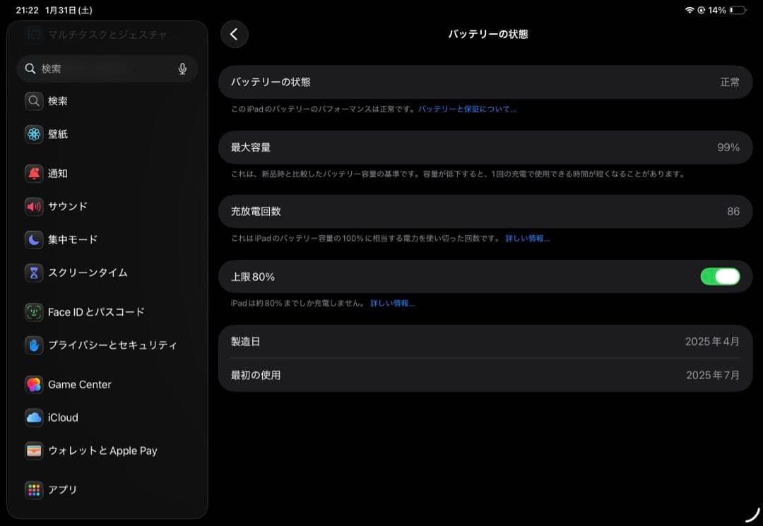 11インチ iPad Pro (M4) 256GB Wi-Fiモデル 本体のみ