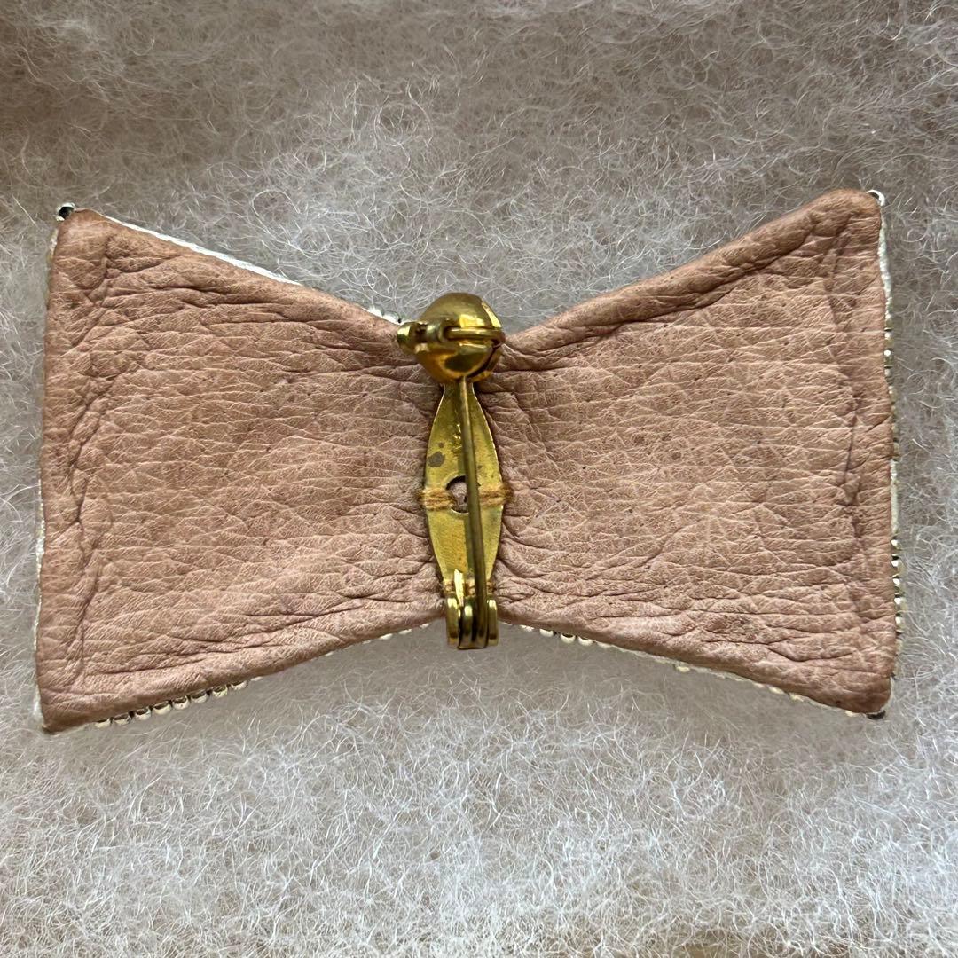 タマスの帯留ブローチ ギンガムリボン