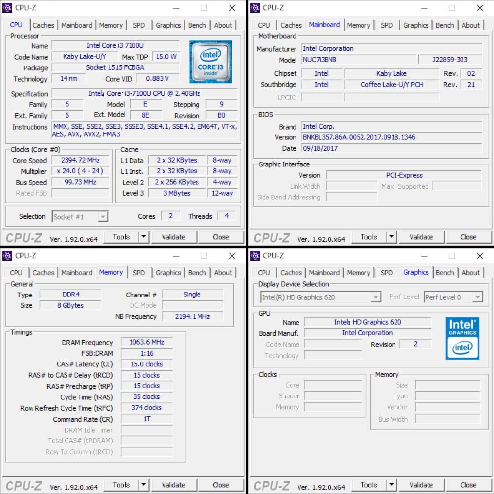 ★本日値下げ★【Intel】SSD快適動作 コンパクトPC【NUC7i3BNK】
