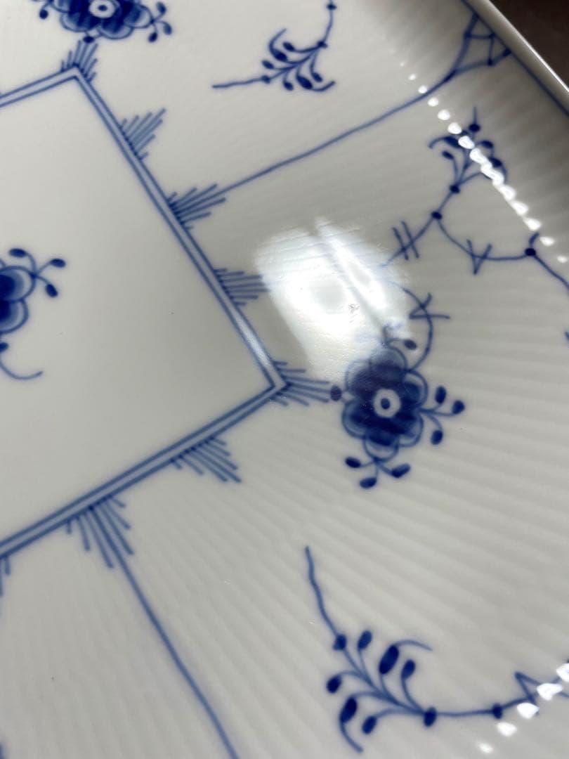い*ま様 ロイヤルコペンハーゲンブルーフルーテッドプレインスクエアディッシュ20