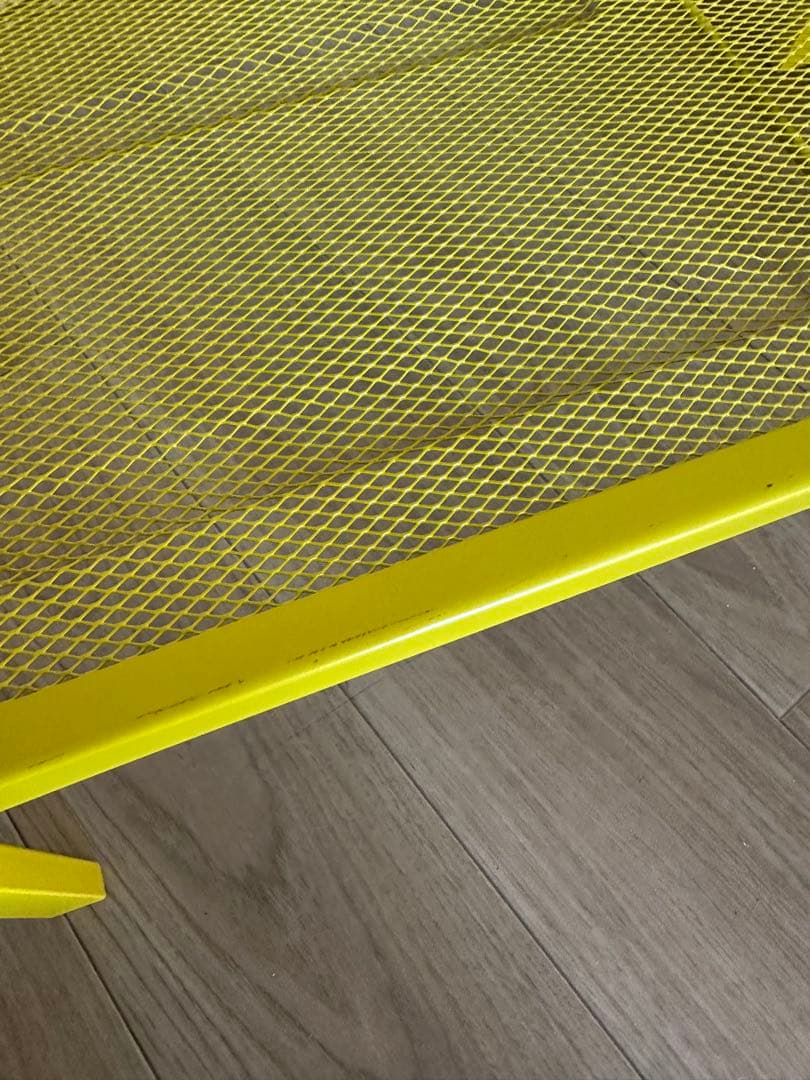 IKEA イエロー スチール メッシュラック 4段