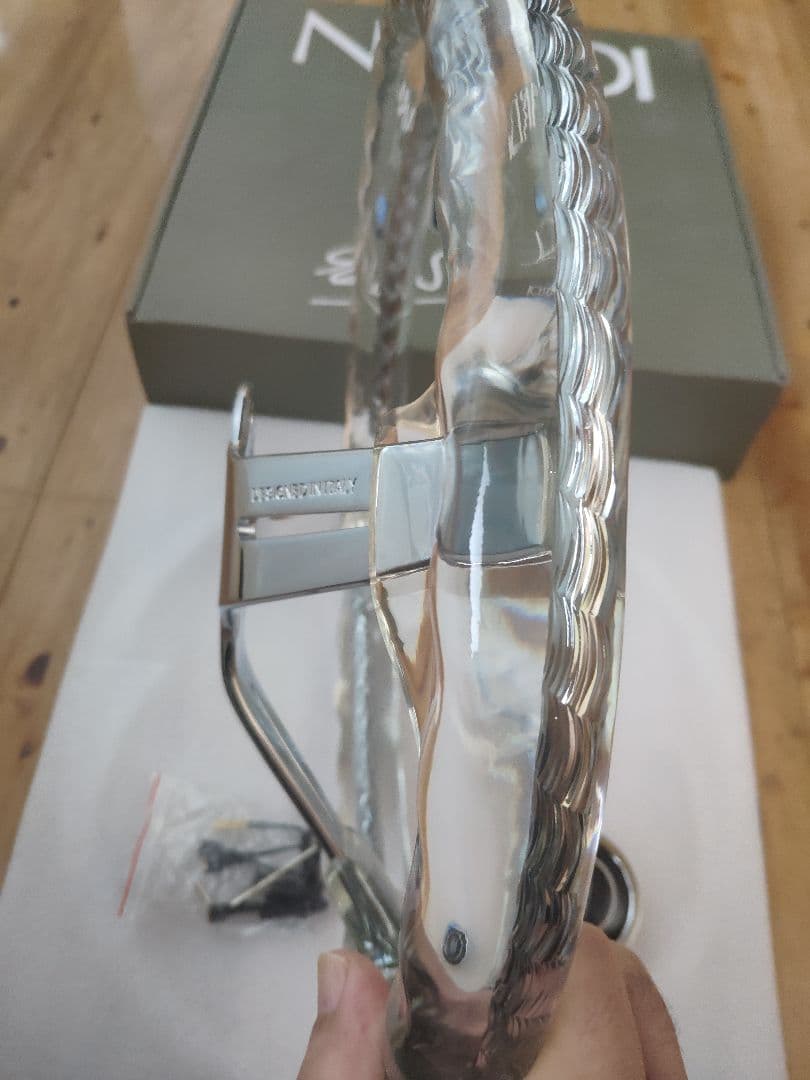 新品・未使用品 アクリル ツイスト ステアリング クリアー 3スポーク ①