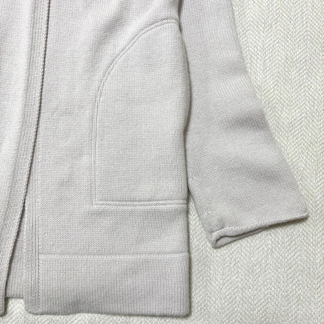 FOXEY フォクシー フード付 ロングカーディガン カシミヤ100% グレー