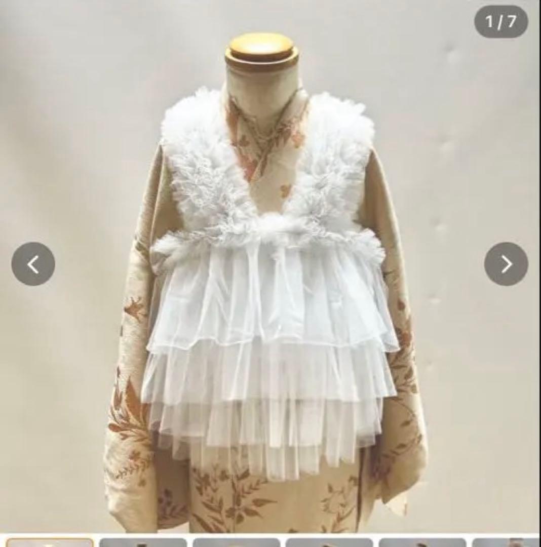 【美品】80サイズ　即日発送★七五三　チュール被布